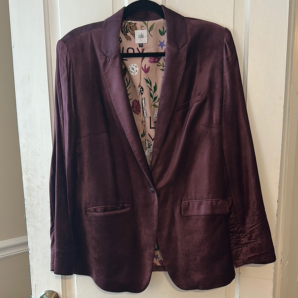 cAbi-Velvet Women's Purple Blazer